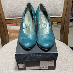 Barneys New York Turquoise Pumps